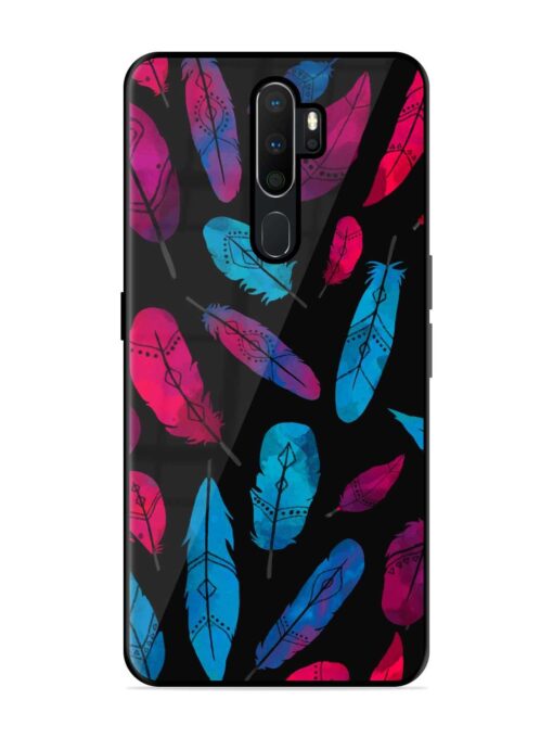 Feather Art Glossy Metal Phone Cover for Oppo A9 (2020) Zapvi