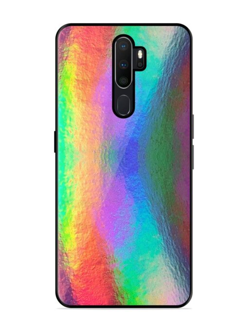 Colorful Holographic Background Glossy Metal TPU Phone Cover for Oppo A9 (2020) Zapvi