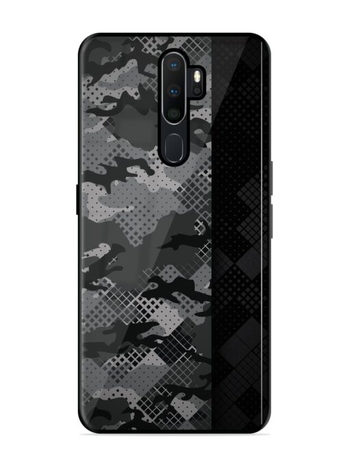 Dark Camouflage Glossy Metal Phone Cover for Oppo A9 (2020) Zapvi