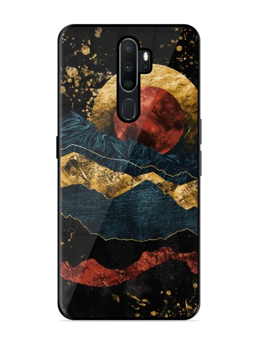 Gold Painting View Glossy Metal Phone Cover for Oppo A9 (2020) Zapvi