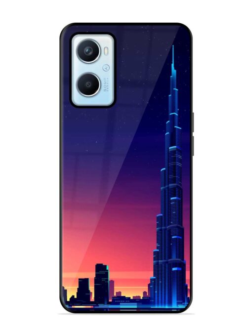 Burj Khalifa Abstract Glossy Metal Phone Cover for Oppo A96 Zapvi