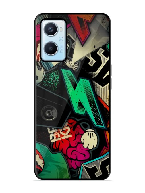 Graffiti Art Glossy Metal Phone Cover for Oppo A96