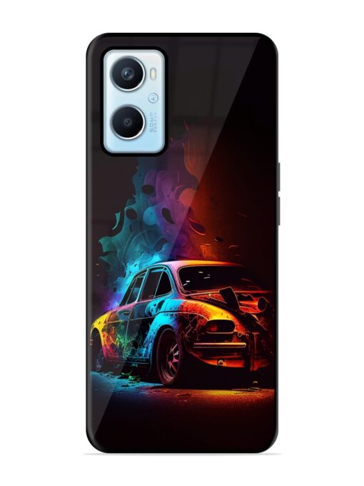 High Classic Car Art Glossy Metal Phone Cover for Oppo A96 Zapvi