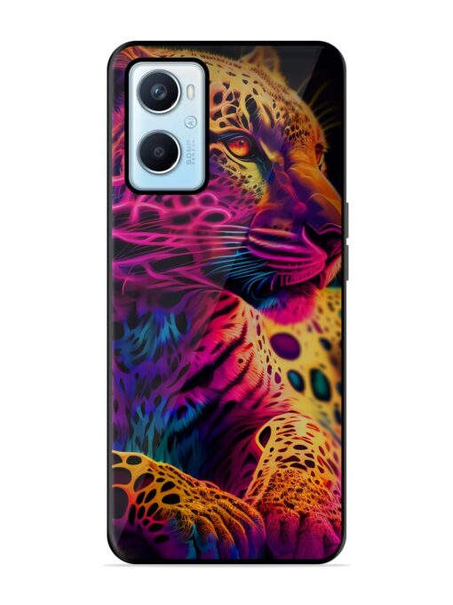 Leopard Art Glossy Metal Phone Cover for Oppo A96