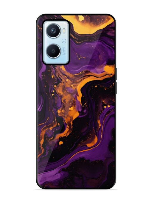 Painting Of A Purple Glossy Metal Phone Cover for Oppo A96