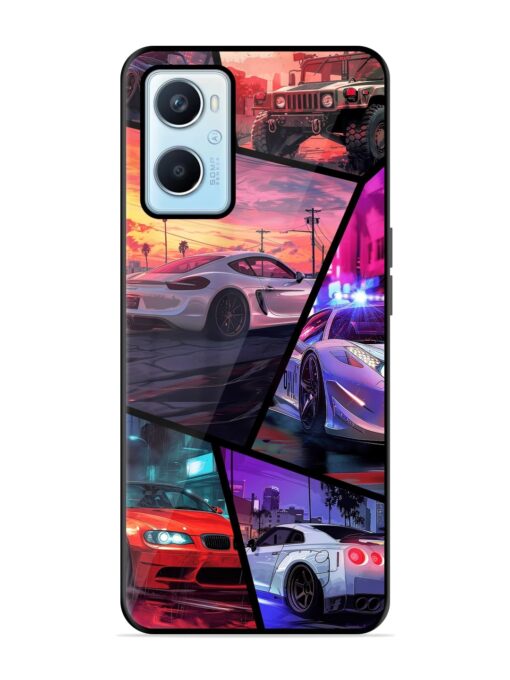 Ride In Pixels Glossy Metal Phone Cover for Oppo A96 Zapvi