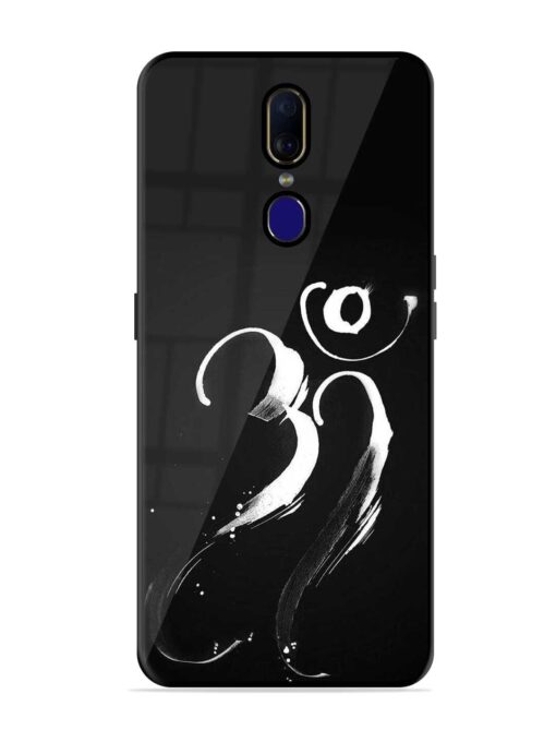 Om Logo Glossy Metal Phone Cover for Oppo F11 Zapvi