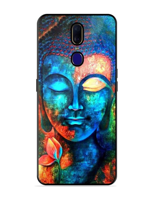 Buddha Painting Glossy Metal Phone Cover for Oppo F11