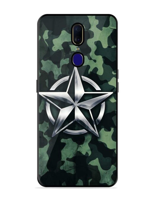 Indian Army Star Design Glossy Metal Phone Cover for Oppo F11 Zapvi