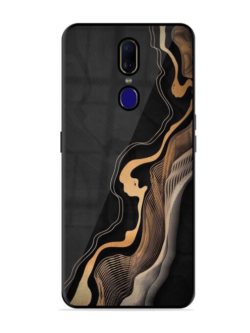 Abstract Art Glossy Metal TPU Phone Cover for Oppo F11 Zapvi