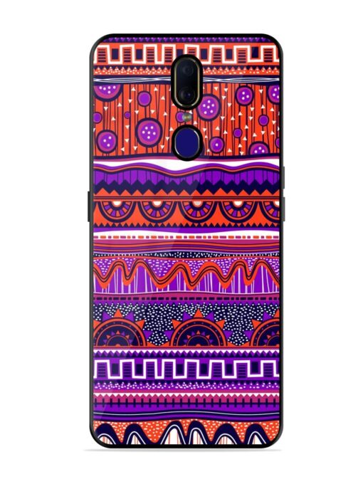 Ethnic Seamless Pattern Glossy Metal TPU Phone Cover for Oppo F11 Zapvi