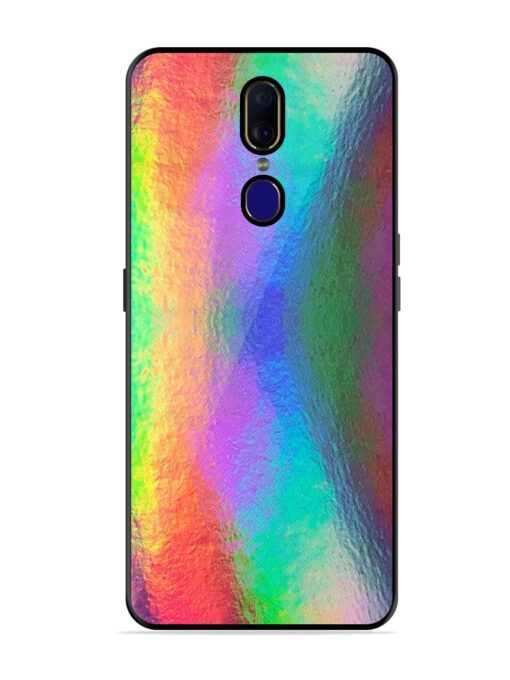 Colorful Holographic Background Glossy Metal TPU Phone Cover for Oppo F11