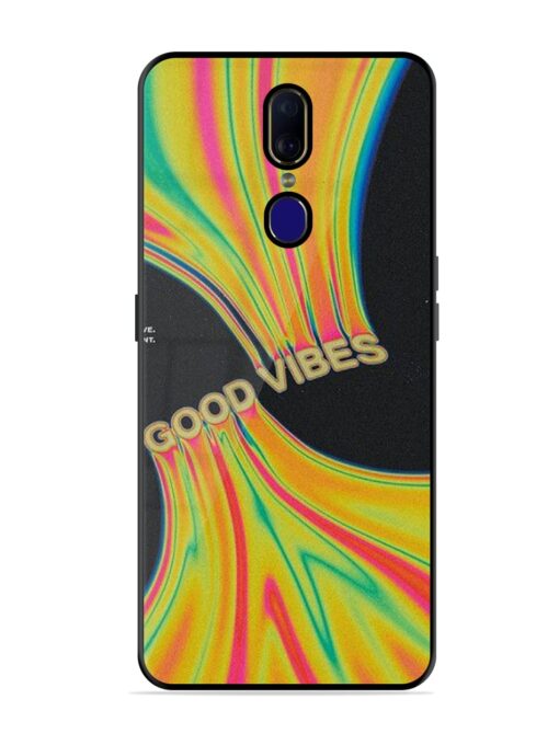 Good Vibes Glossy Metal Phone Cover for Oppo F11 Zapvi