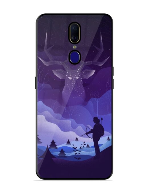 Deer Forest River Glossy Metal Phone Cover for Oppo F11 Zapvi