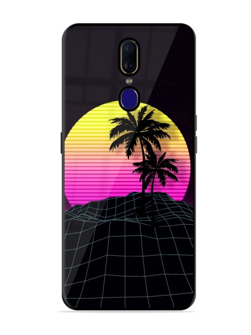 Coconut Vector Glossy Metal Phone Cover for Oppo F11 Zapvi