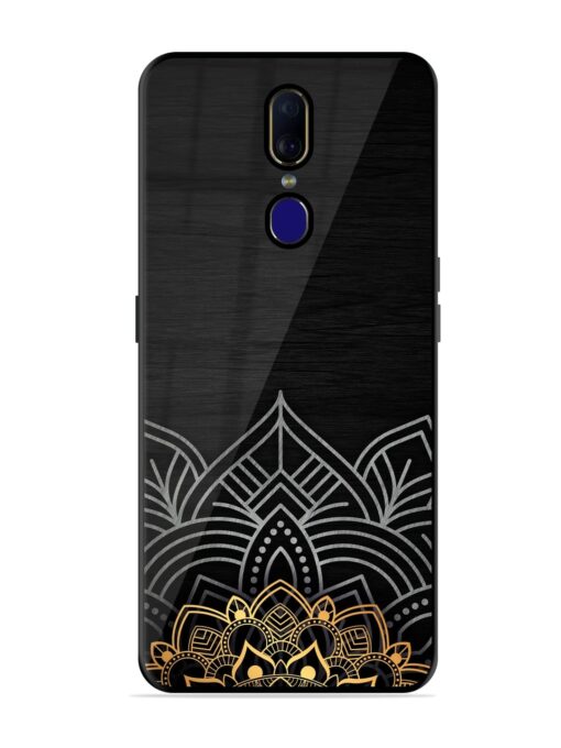 Decorative Golden Pattern Glossy Metal Phone Cover for Oppo F11