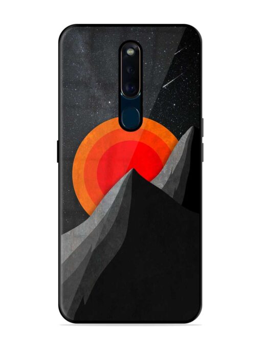 Black Mountain Glossy Metal Phone Cover for Oppo F11 Pro Zapvi