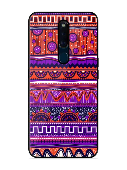 Ethnic Seamless Pattern Glossy Metal TPU Phone Cover for Oppo F11 Pro