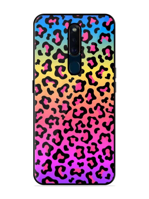 Neon Rainbow Colored Glossy Metal Phone Cover for Oppo F11 Pro