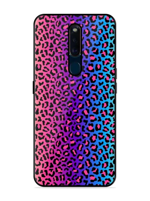 Colorful Leopard Seamless Glossy Metal Phone Cover for Oppo F11 Pro Zapvi