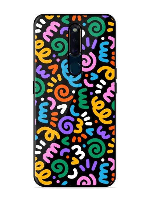 Colorful Seamless Vector Glossy Metal Phone Cover for Oppo F11 Pro Zapvi