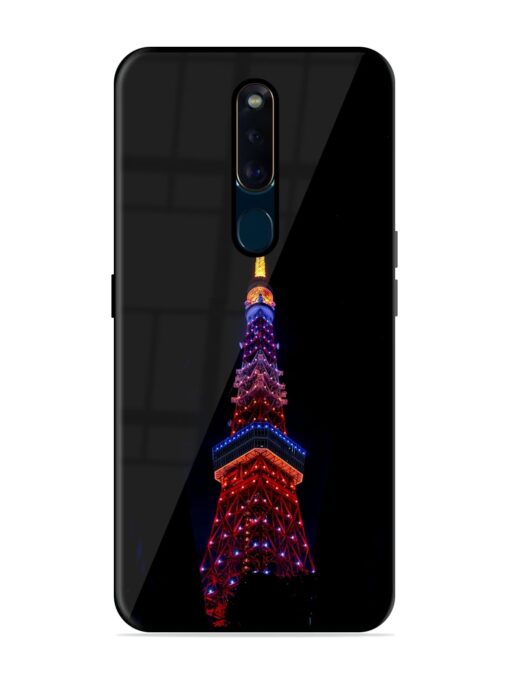 Eiffel Tower Night View Glossy Metal Phone Cover for Oppo F11 Pro Zapvi