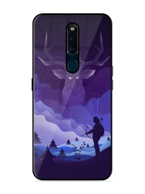 Deer Forest River Glossy Metal Phone Cover for Oppo F11 Pro Zapvi