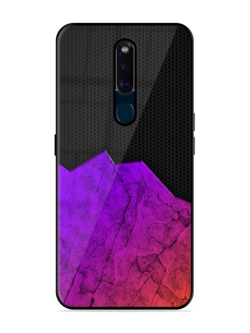 Minimalist Gradient Glossy Metal Phone Cover for Oppo F11 Pro