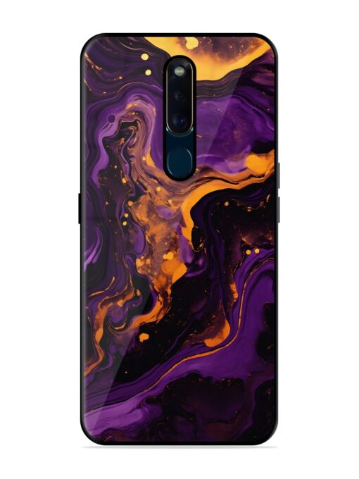 Painting Of A Purple Glossy Metal Phone Cover for Oppo F11 Pro