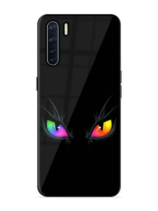 Cat Eyes Glossy Metal Phone Cover for Oppo F15 Zapvi