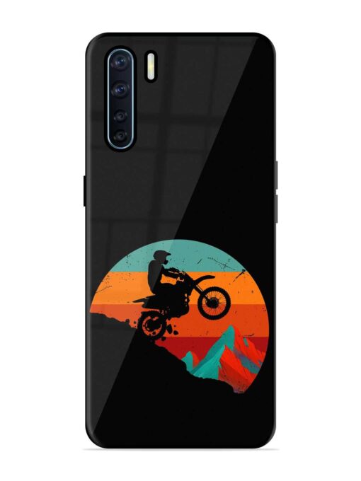 Mountain Bike Glossy Metal Phone Cover for Oppo F15 Zapvi