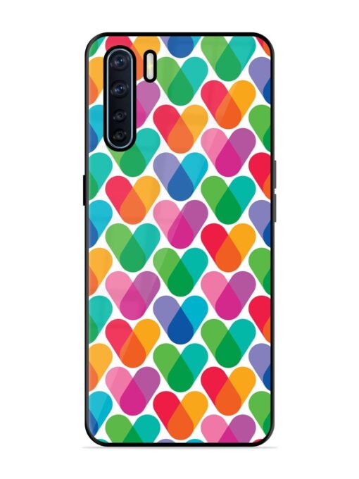 Overlapping Colors Colorful Glossy Metal TPU Phone Cover for Oppo F15