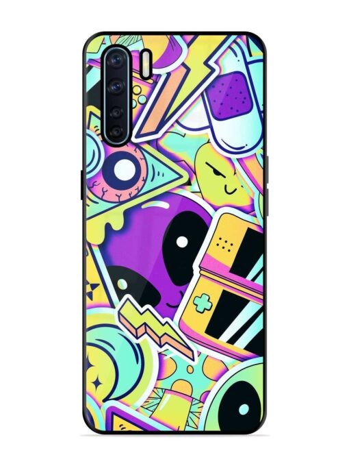 Scratch Art Glossy Metal Phone Cover for Oppo F15 Zapvi