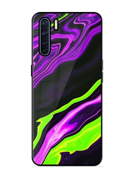 Bright Fluid Violet Glossy Metal Phone Cover for Oppo F15 Zapvi