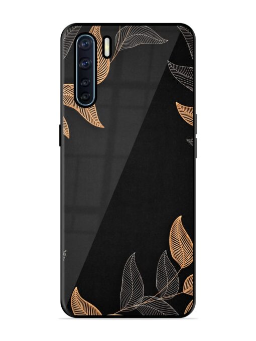 Foliage Art Glossy Metal Phone Cover for Oppo F15