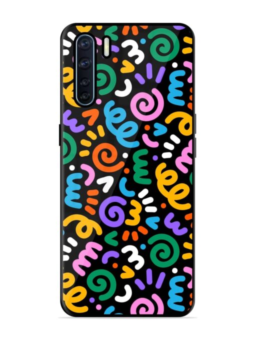 Colorful Seamless Vector Glossy Metal Phone Cover for Oppo F15 Zapvi