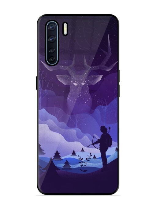 Deer Forest River Glossy Metal Phone Cover for Oppo F15 Zapvi