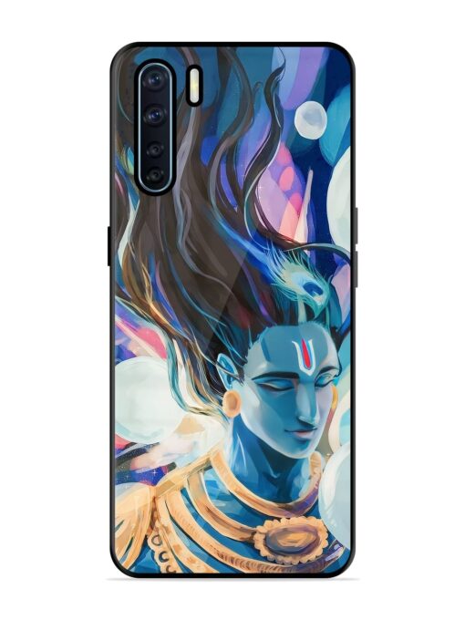 Bhagwan Sri Krishna Glossy Metal Phone Cover for Oppo F15 Zapvi