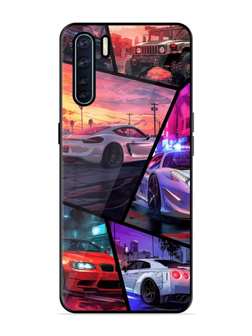 Ride In Pixels Glossy Metal Phone Cover for Oppo F15 Zapvi