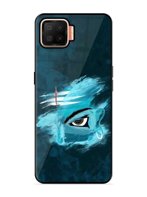 Lord Shiva Glossy Metal Phone Cover for Oppo F17 Zapvi