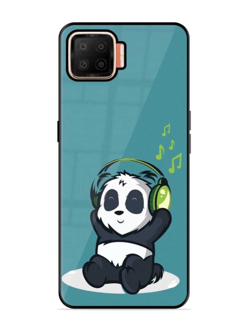 Music Panda Glossy Metal Phone Cover for Oppo F17