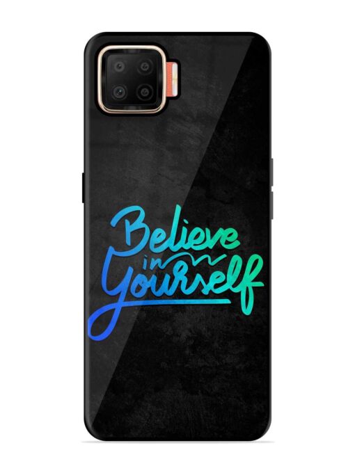 Believe In Yourself Glossy Metal Phone Cover for Oppo F17 Zapvi