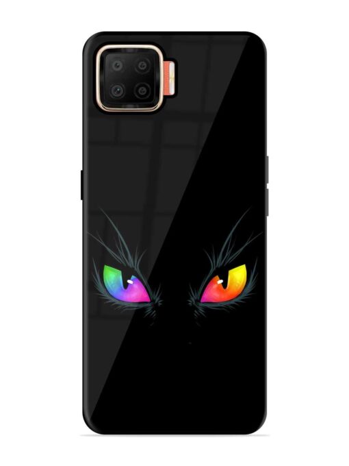 Cat Eyes Glossy Metal Phone Cover for Oppo F17 Zapvi