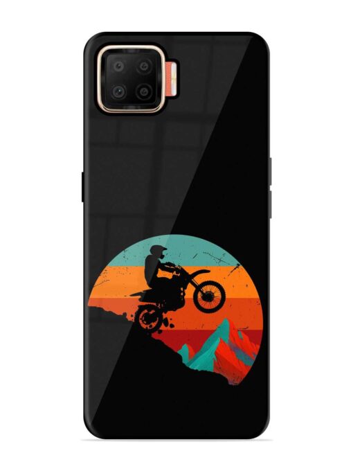 Mountain Bike Glossy Metal Phone Cover for Oppo F17 Zapvi