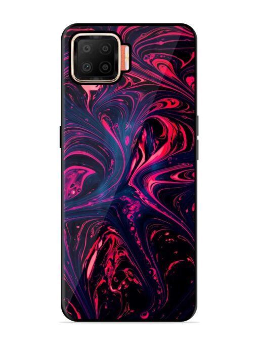 Abstract Background Glossy Metal Phone Cover for Oppo F17 Zapvi