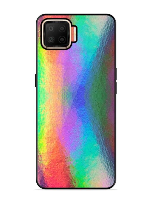 Colorful Holographic Background Glossy Metal TPU Phone Cover for Oppo F17 Zapvi