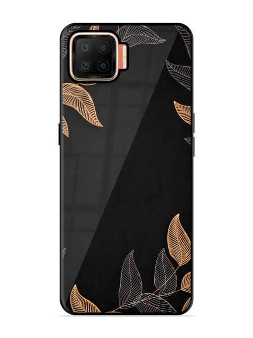 Foliage Art Glossy Metal Phone Cover for Oppo F17