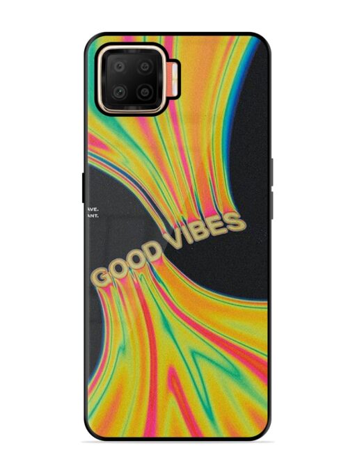 Good Vibes Glossy Metal Phone Cover for Oppo F17 Zapvi