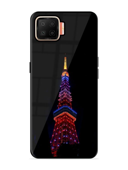 Eiffel Tower Night View Glossy Metal Phone Cover for Oppo F17 Zapvi