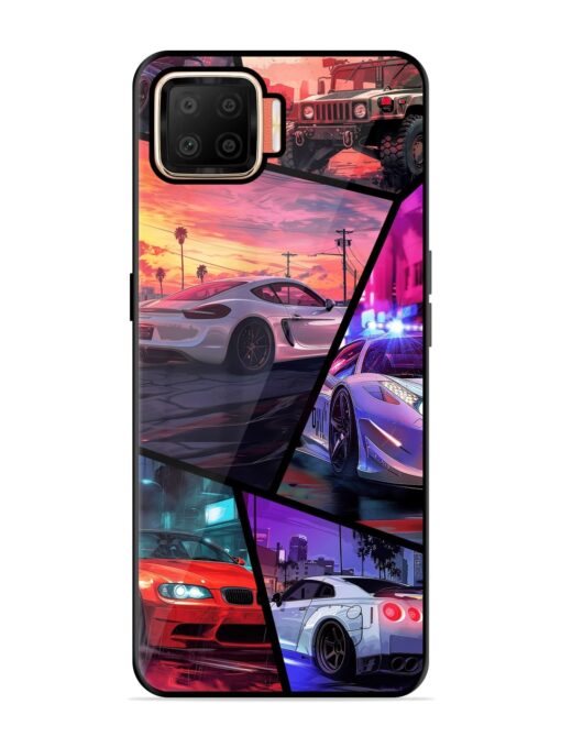 Ride In Pixels Glossy Metal Phone Cover for Oppo F17 Zapvi